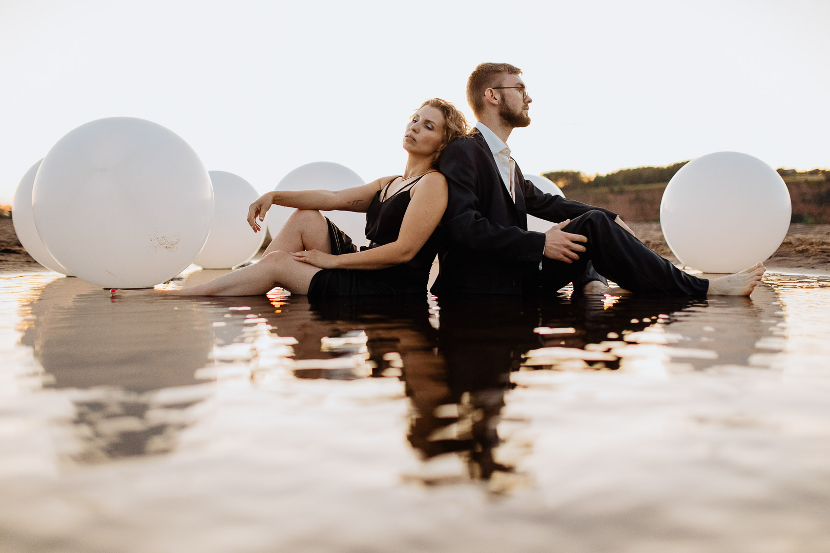 LoveStory с большими белыми шарами Ижевск Докша